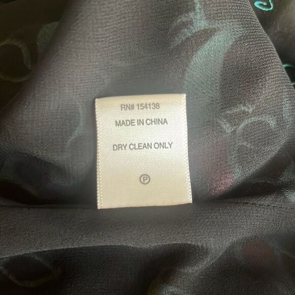 Staud Josephine Black Colorful Logo Print Side Zip Sweetheart Neck Top Blouse 4 - Picture 15 of 15